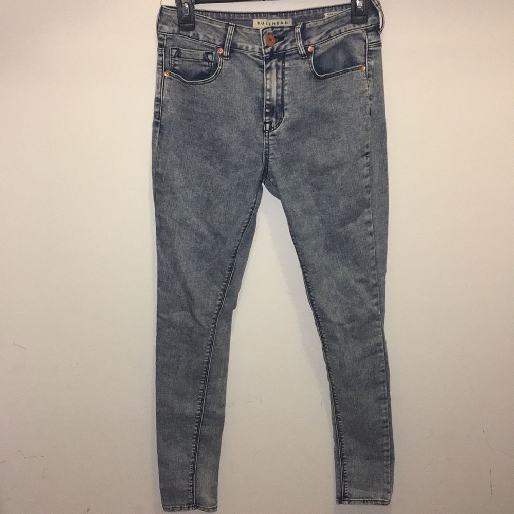 Bullhead acid washed high rise “skinniest” jeans